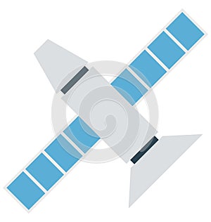 Parabolic antenna, Radio communication Color Isolated Vector Icon that can be easily modified or edit