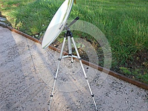 Parabolic dish Solar cooking photo