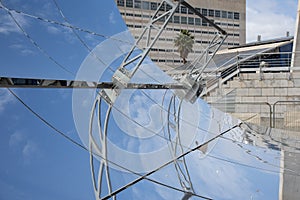 parabolic solar mirrors of a solar energy installation photo