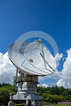 Parabona antenna for receiving radio waves in space at Nobeyama, Nagano Prefecture, Japan.