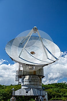 Parabona antenna for receiving radio waves in space at Nobeyama, Nagano Prefecture, Japan.