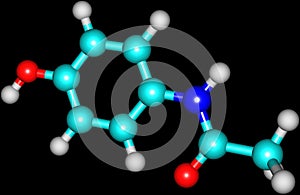 Paracetamol molecular model