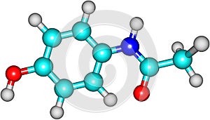 Paracetamol molecular model