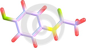 Paracetamol molecular model