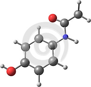 Paracetamol molecular model