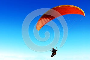 Parachute against clear sky