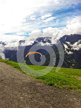 Parachute in beautiful Luson, South Tyrol
