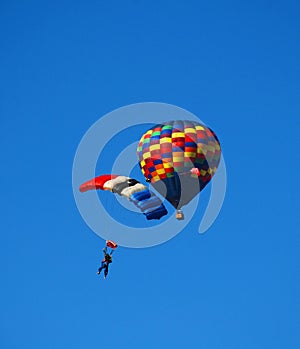 Parachute with Hot Air Balloon