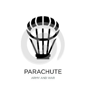 parachute icon in trendy design style. parachute icon isolated on white background. parachute vector icon simple and modern flat