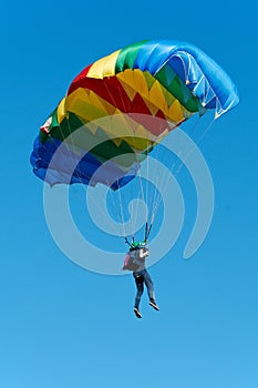 Parachute jumper photo