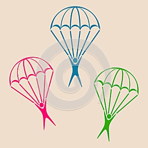 Parachute jumper icon