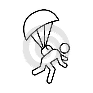 Parachute, Landing, skydiving, Paragliding, Man with parachute icon