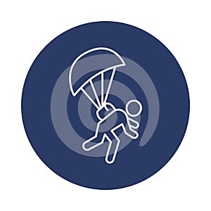 Parachute, Landing, skydiving, Paragliding, Man with parachute icon
