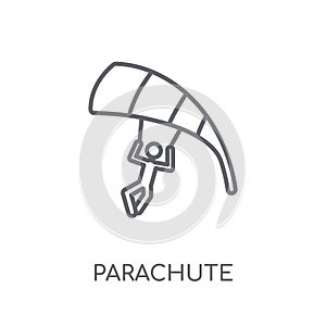 Parachute linear icon. Modern outline Parachute logo concept on