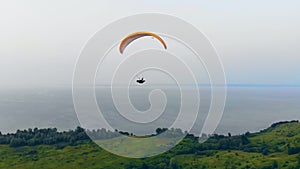 Parachute, paragliding comcept. 4K parachuting concept.