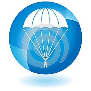 Parachute Paratrooper Button