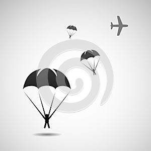 Parachute sport illustration