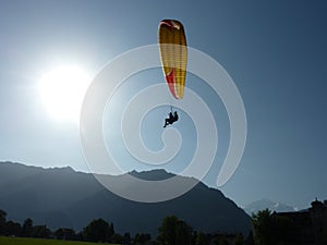 Parachuting in Interlaken, Switzerland