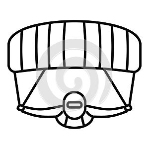 Parachuting man icon, outline style