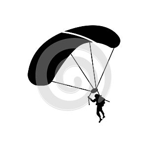 parachuting or paragliding icon, vector illustration symbol design