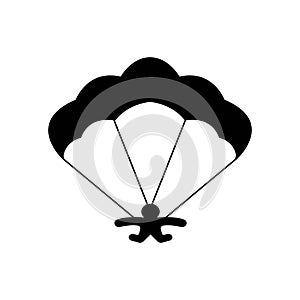 parachuting or paragliding icon, vector illustration symbol design