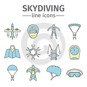 Parachuting. Skydiving.