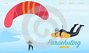 Parachuting, Skydiving Sports Activity Sportsmen