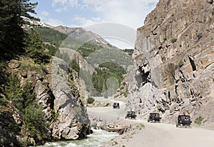 A Parade of ATVs on the Alpine Loop Backcountry Byway