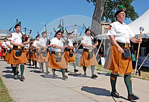 Parade of Bagpipers