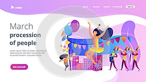 Parade concept landing page.