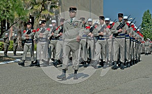 Parade of the French legionaries