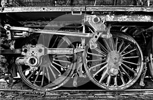 Parade of steam locomotives