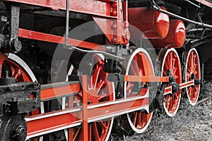 Parade of steam locomotives
