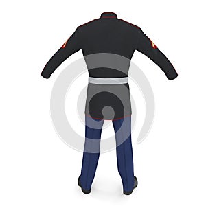 Parade Uniform of US Marine Corps Isolated on White Background 3D Illustration