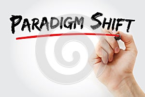 Paradigm Shift text with marker