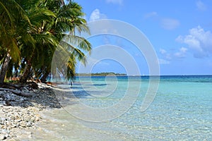 Paradisaical beach of San Blas archipelago, PanamÃÂ¡ photo