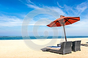 Paradise balinese sandy beach