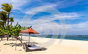 Paradise balinese sandy beach