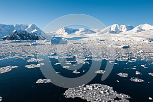 Paradise bay in Antarctica