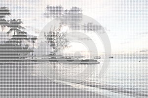 Paradise Beach - ASCII Art photo