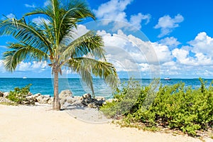 Paradise beach at Fort Zachary Taylor Park, Key West. State Park in Florida, USA