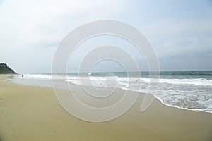 A  paradise beach  from India. Varkala. Kerala. top angle view.