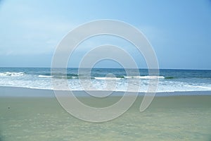 A  paradise beach  from India. Varkala. Kerala. top angle view.