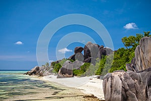 Paradise Beach Of The Seychelles