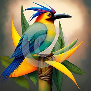 Paradise bird - AI generated art