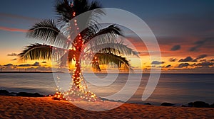 paradise christmas lights palm tree