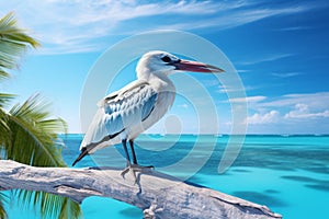 Paradise Found: Majestic Bird Soaring Over the Maldives\' Turquoise Waters