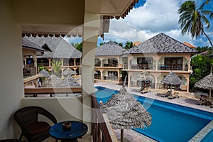 Paradise hotel on the ocean on the island of Zanzibar.