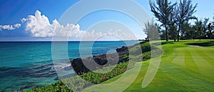 Paradise Island Golf Course Teeing Off With Ocean Panoramas