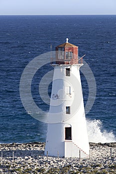 Paradise Island Lighthouse With The Wave